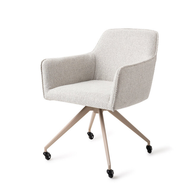 Jesper Home Hofu Checkers Charm Eetkamerstoel - Glide Beige