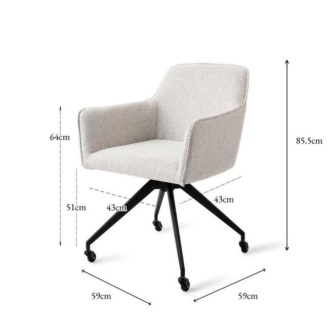 Jesper Home Hofu Checkers Charm Eetkamerstoel - Glide Black