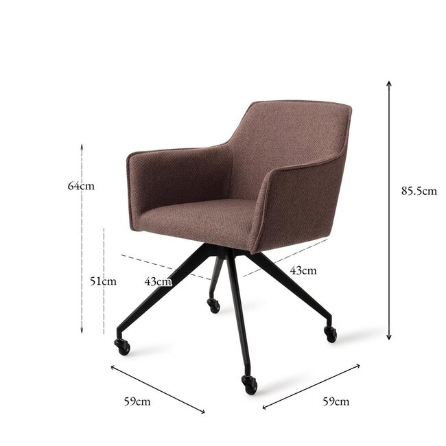 Jesper Home Hofu Potters Clay Eetkamerstoel - Glide Black