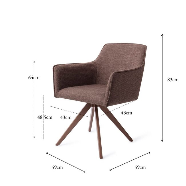 Jesper Home Hofu Potters Clay Eetkamerstoel - Turn Brown