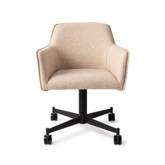 Jesper Home Hofu Wild Walnut Eetkamerstoel - Caster Black