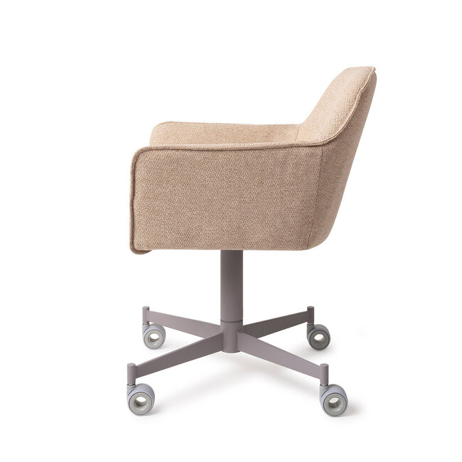 Jesper Home Hofu Wild Walnut Eetkamerstoel - Caster Grey