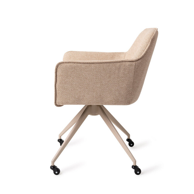 Jesper Home Hofu Wild Walnut Eetkamerstoel - Glide Beige