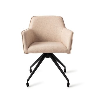 Jesper Home Hofu Wild Walnut Eetkamerstoel - Glide Black