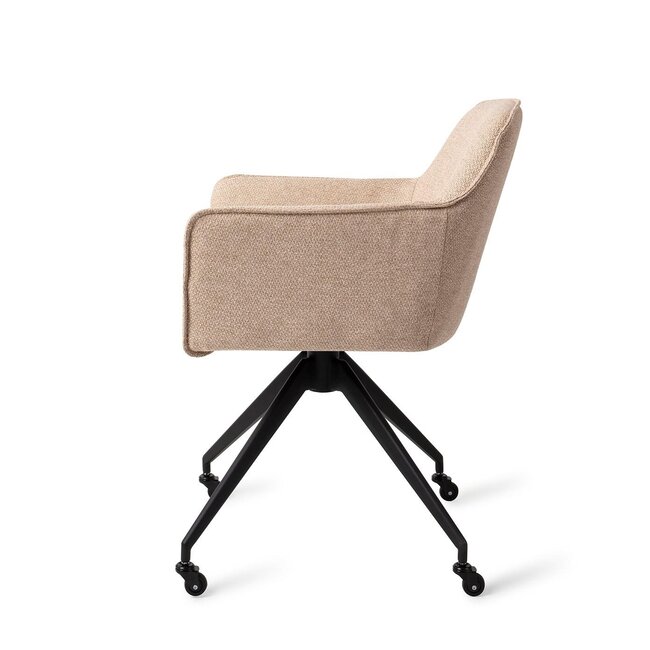 Jesper Home Hofu Wild Walnut Eetkamerstoel - Glide Black