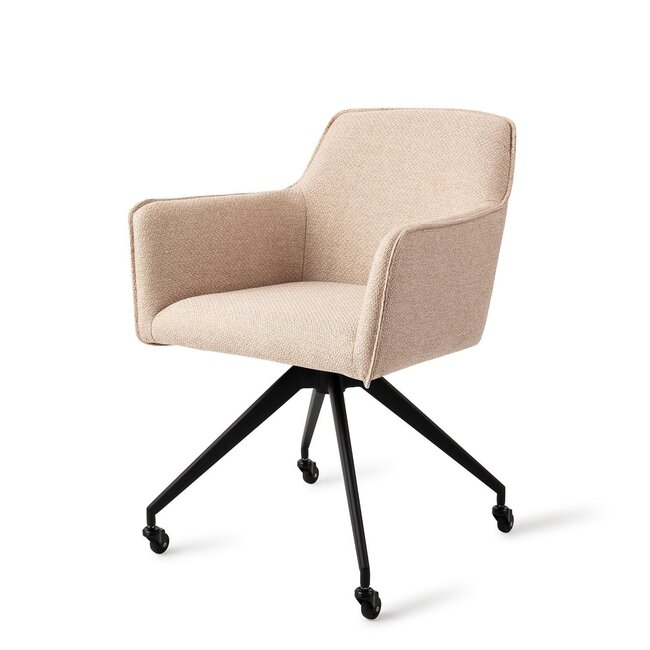 Jesper Home Hofu Wild Walnut Eetkamerstoel - Glide Black