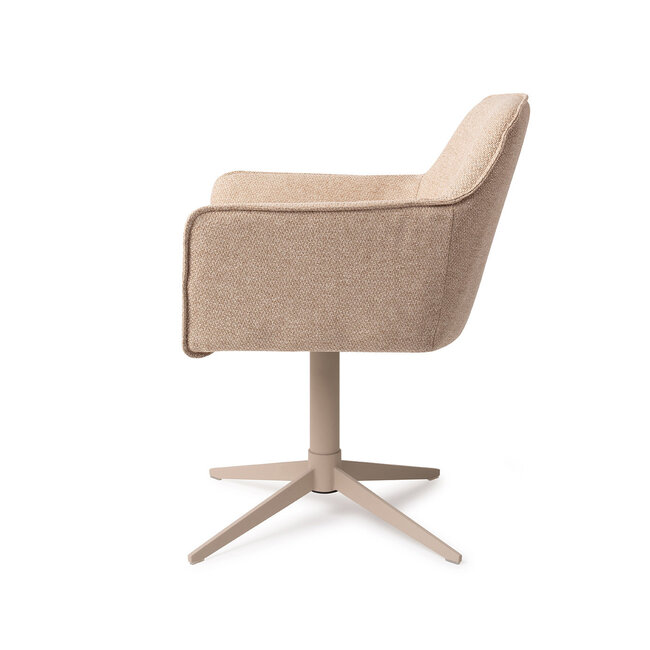Jesper Home Hofu Wild Walnut Eetkamerstoel - Quad Beige
