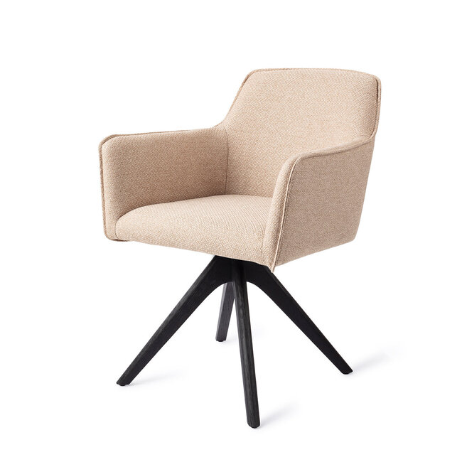 Jesper Home Hofu Wild Walnut Eetkamerstoel - Revolve Oak Black