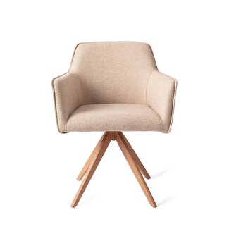 Jesper Home Hofu Wild Walnut Eetkamerstoel - Turn Peach