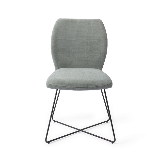 Jesper Home Ikata Breezy Blue Eetkamerstoel - Cross Black