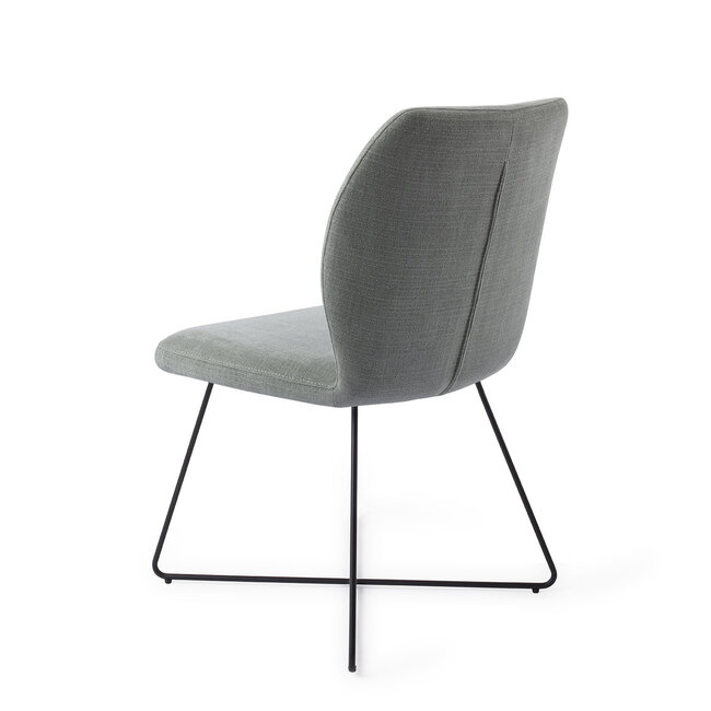 Jesper Home Ikata Breezy Blue Eetkamerstoel - Cross Black