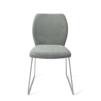 Jesper Home Ikata Breezy Blue Eetkamerstoel - Slide Steel