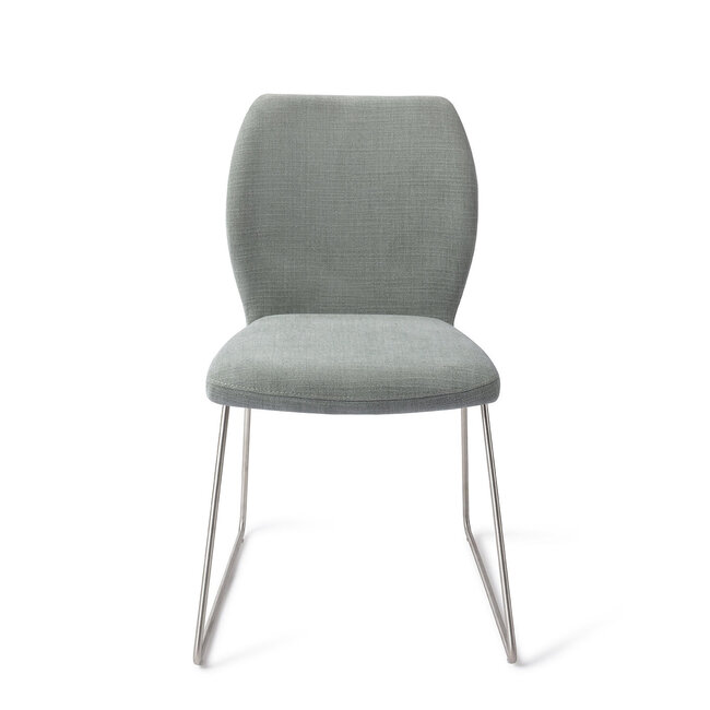 Jesper Home Ikata Breezy Blue Eetkamerstoel - Slide Steel
