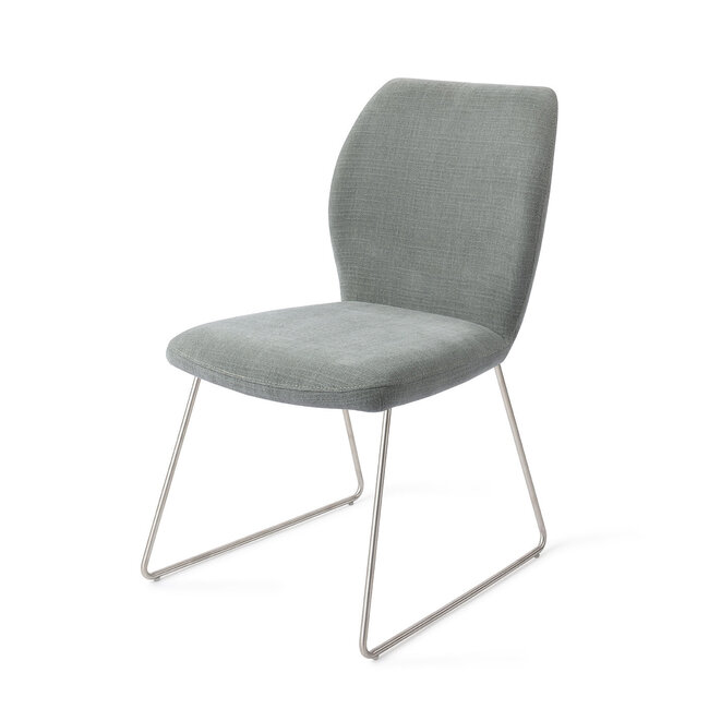 Jesper Home Ikata Breezy Blue Eetkamerstoel - Slide Steel