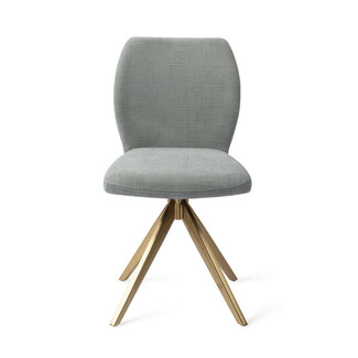 Jesper Home Ikata Breezy Blue Eetkamerstoel - Turn Gold