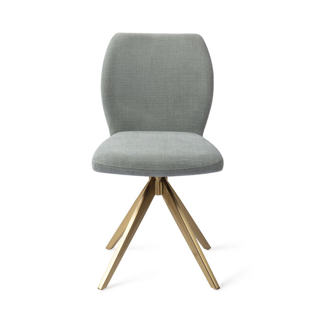 Jesper Home Ikata Breezy Blue Eetkamerstoel - Turn Gold