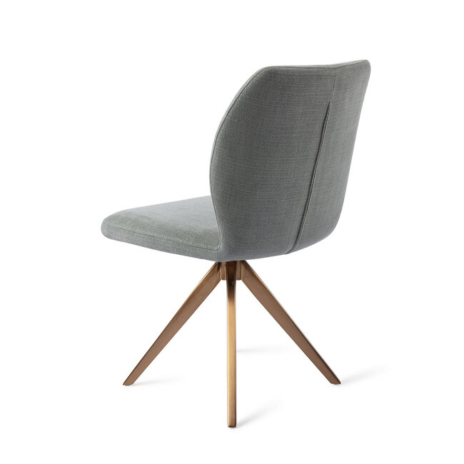 Jesper Home Ikata Breezy Blue Eetkamerstoel - Turn Rose Gold