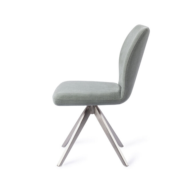 Jesper Home Ikata Breezy Blue Eetkamerstoel - Turn Steel