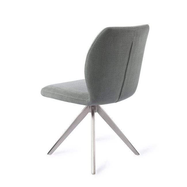 Jesper Home Ikata Breezy Blue Eetkamerstoel - Turn Steel