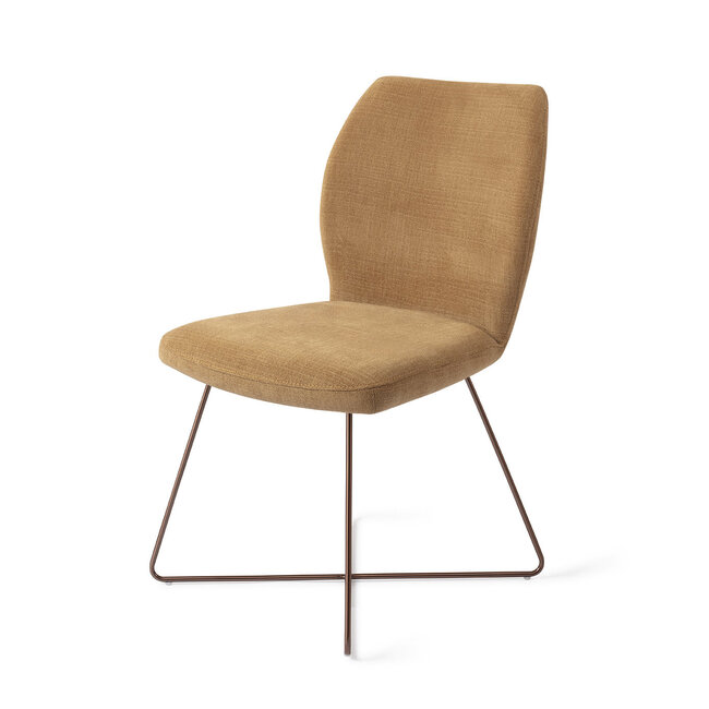 Jesper Home Ikata Honey Harvest Eetkamerstoel - Cross Rose Gold