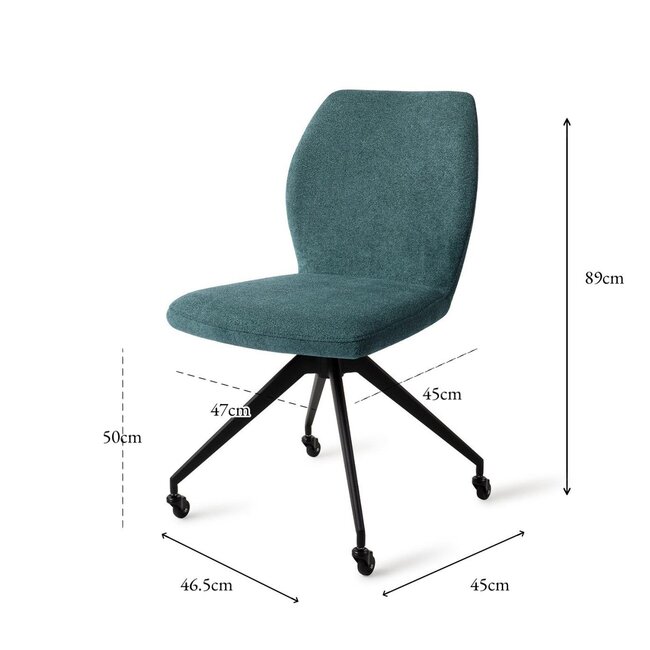 Jesper Home Ikata Merry Mermaid Eetkamerstoel - Glide Black