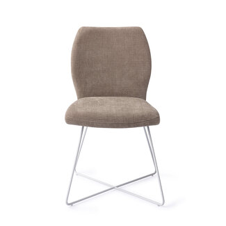 Jesper Home Ikata Mocha Mist Eetkamerstoel - Cross White