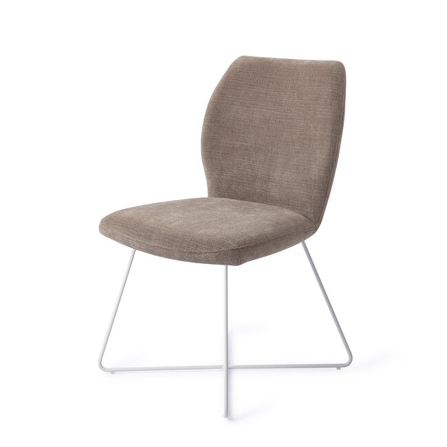 Jesper Home Ikata Mocha Mist Eetkamerstoel - Cross White