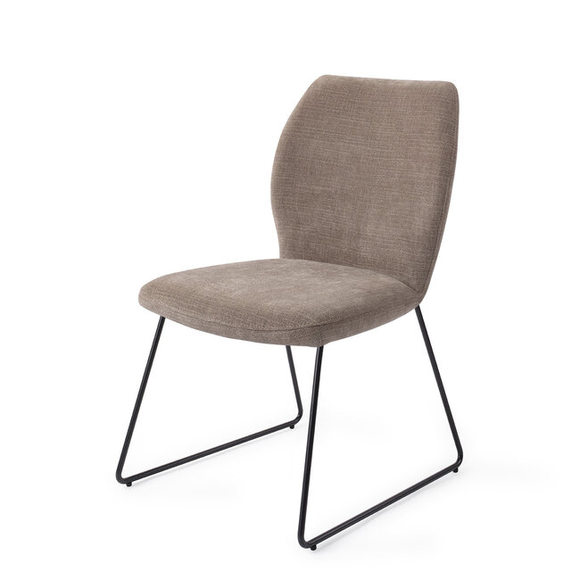 Jesper Home Ikata Mocha Mist Eetkamerstoel - Slide Black