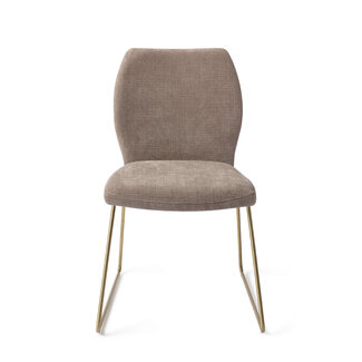 Jesper Home Ikata Mocha Mist Eetkamerstoel - Slide Gold