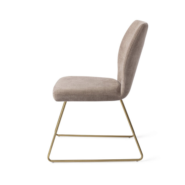Jesper Home Ikata Mocha Mist Eetkamerstoel - Slide Gold