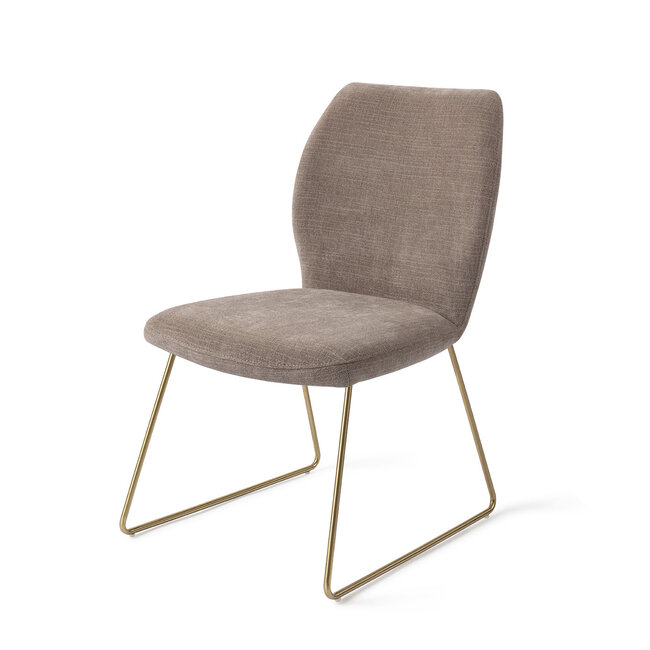 Jesper Home Ikata Mocha Mist Eetkamerstoel - Slide Gold
