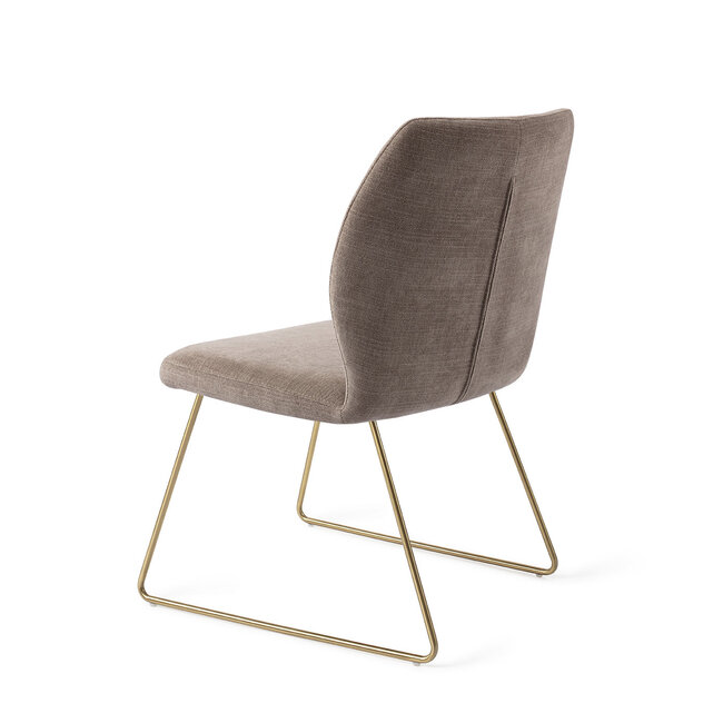 Jesper Home Ikata Mocha Mist Eetkamerstoel - Slide Gold