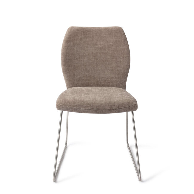 Jesper Home Ikata Mocha Mist Eetkamerstoel - Slide Steel
