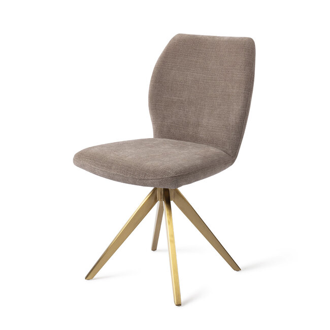 Jesper Home Ikata Mocha Mist Eetkamerstoel - Turn Gold