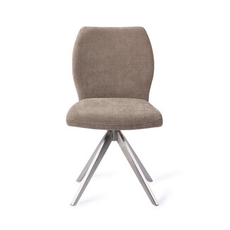 Jesper Home Ikata Mocha Mist Eetkamerstoel - Turn Steel