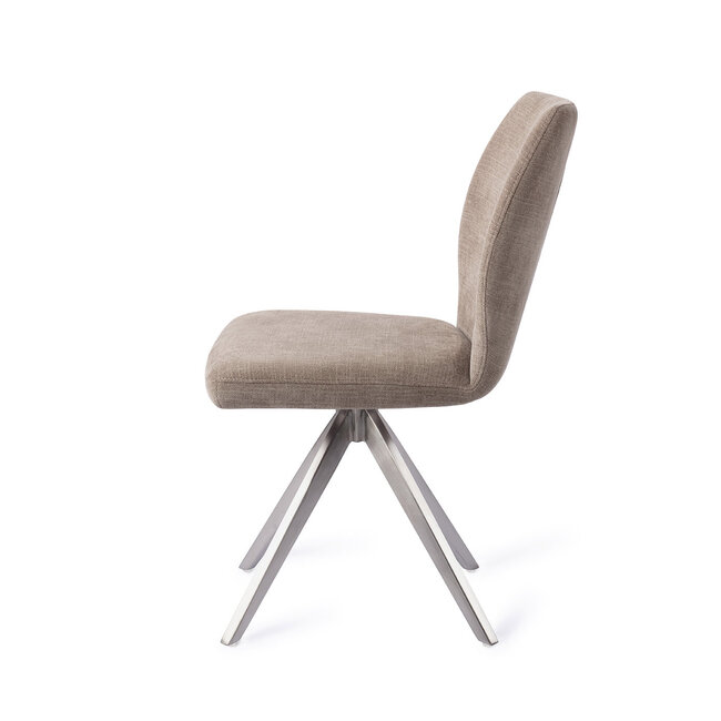 Jesper Home Ikata Mocha Mist Eetkamerstoel - Turn Steel