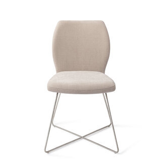 Jesper Home Ikata Sand Strand Eetkamerstoel - Cross Steel