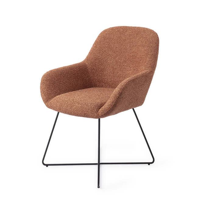 Jesper Home Kushi Amber Autumn Eetkamerstoel - Cross Black