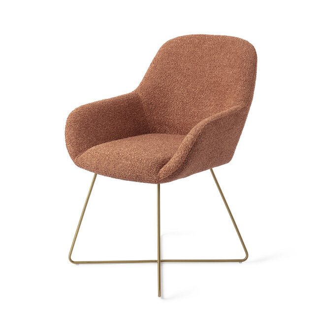 Jesper Home Kushi Amber Autumn Eetkamerstoel - Cross Gold