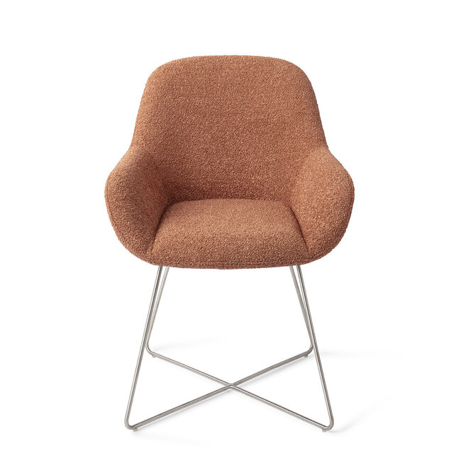 Jesper Home Kushi Amber Autumn Eetkamerstoel - Cross Steel