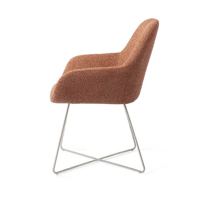 Jesper Home Kushi Amber Autumn Eetkamerstoel - Cross Steel