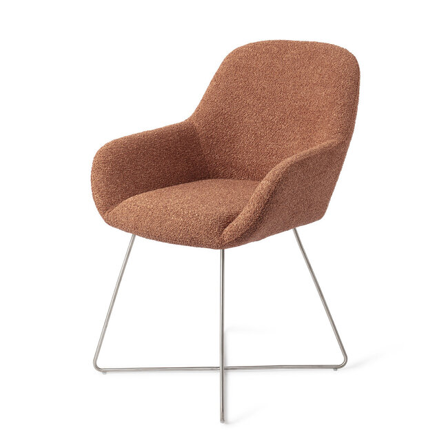Jesper Home Kushi Amber Autumn Eetkamerstoel - Cross Steel
