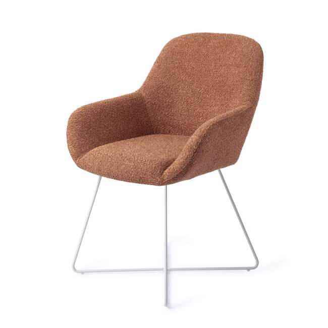 Jesper Home Kushi Amber Autumn Eetkamerstoel - Cross White