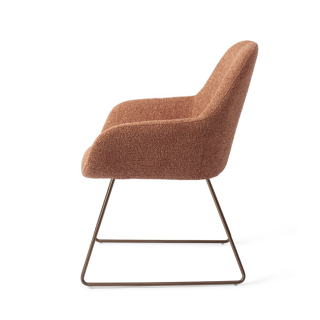 Jesper Home Kushi Amber Autumn Eetkamerstoel - Slide Rose Gold