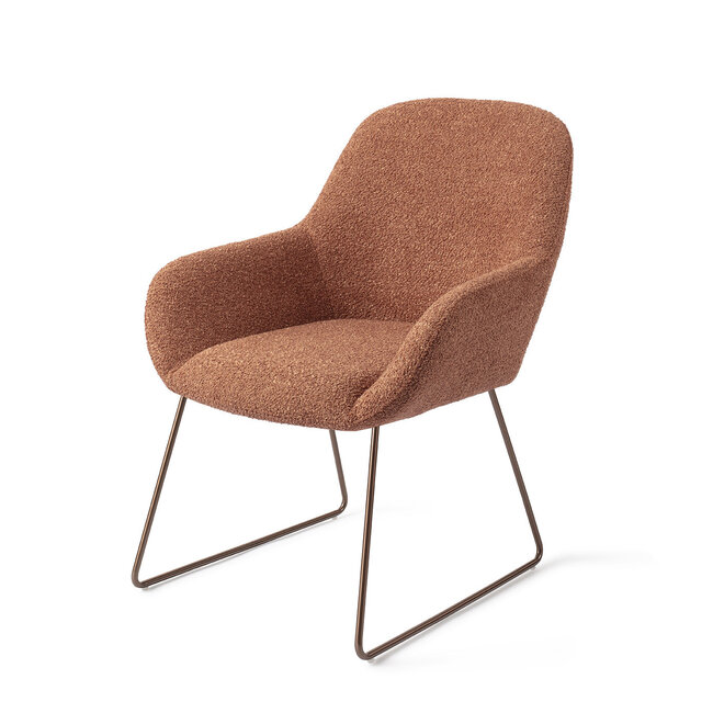 Jesper Home Kushi Amber Autumn Eetkamerstoel - Slide Rose Gold