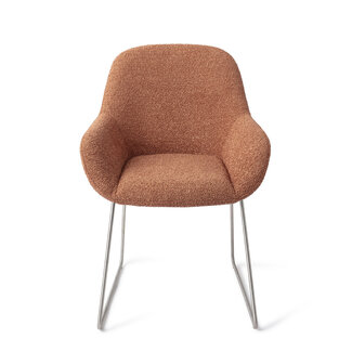Jesper Home Kushi Amber Autumn Eetkamerstoel - Slide Steel
