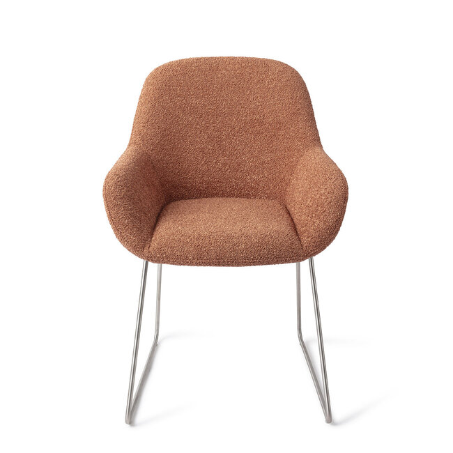 Jesper Home Kushi Amber Autumn Eetkamerstoel - Slide Steel