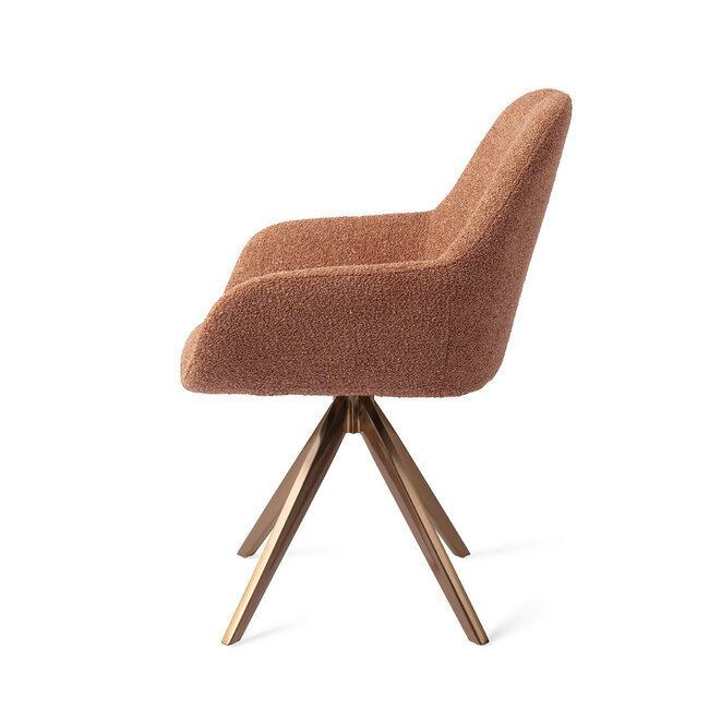 Jesper Home Kushi Amber Autumn Eetkamerstoel - Turn Rose Gold