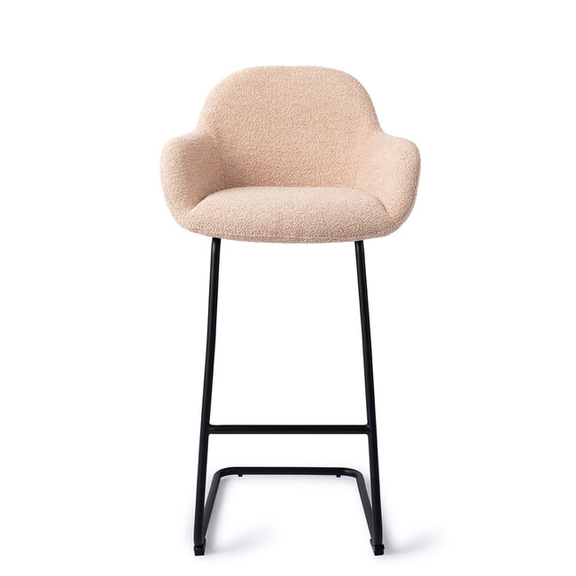 Jesper Home Kushi Flax Relax Barkruk (H) - Bar Arch Black