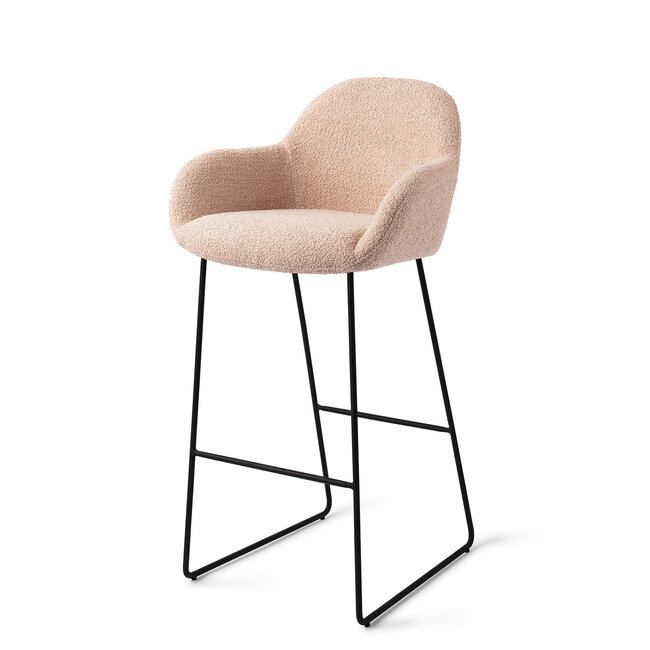 Jesper Home Kushi Flax Relax Barkruk -  Slide Black (H)